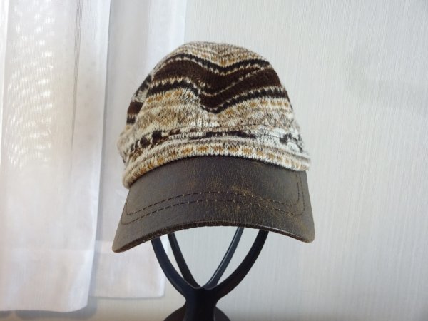 【韓国製】メンズ モコモコハット ワークキャップ サイズ57・5cm キャップ 帽子 ブラウン色拍卖