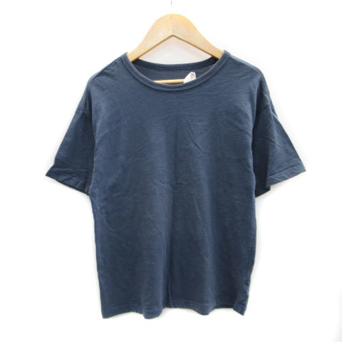 ザラ ZARA Tシャツ カットソー 半袖 ラウンドネック 無地 134 ブルー 青 /MS19 男の子 キッズ拍卖