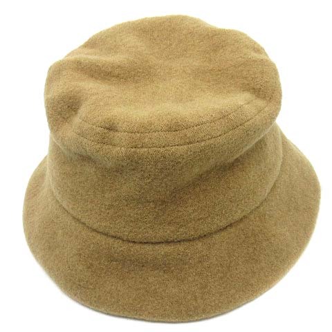 マキシン MAXIM ウール ソフトメルトン バケットハット 防毛糸 帽子 キャメル レディース拍卖
