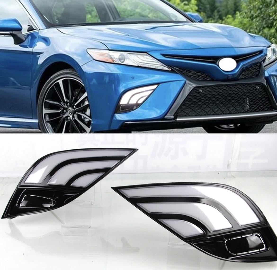 ★NEW★ カムリ 70系 LED DRL フォグ ウインカー マフラー エアロ バンパー リップ camry トヨタ カスタム パーツ 2018-up拍卖