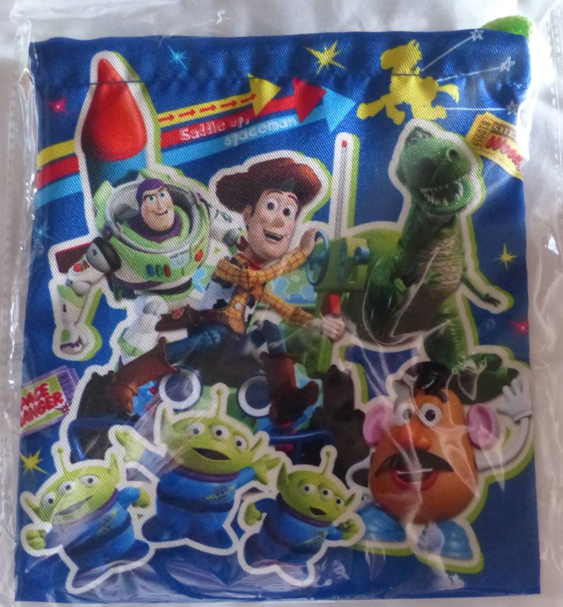 トイストーリー 巾着 S ディズニー PIXAR エイリアン バズ ウッディ ポテトヘッド リトルグリーンメン きんちゃく袋拍卖
