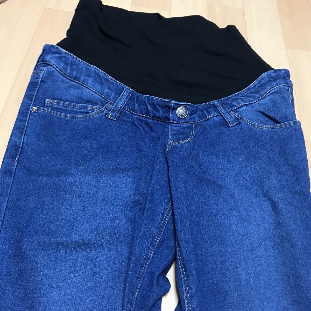 マタニティ ジーンズ Mサイズ パンツ デニム 妊婦 ジーパン レディース ストレッチパンツ 長ズボン ズボン  a29拍卖