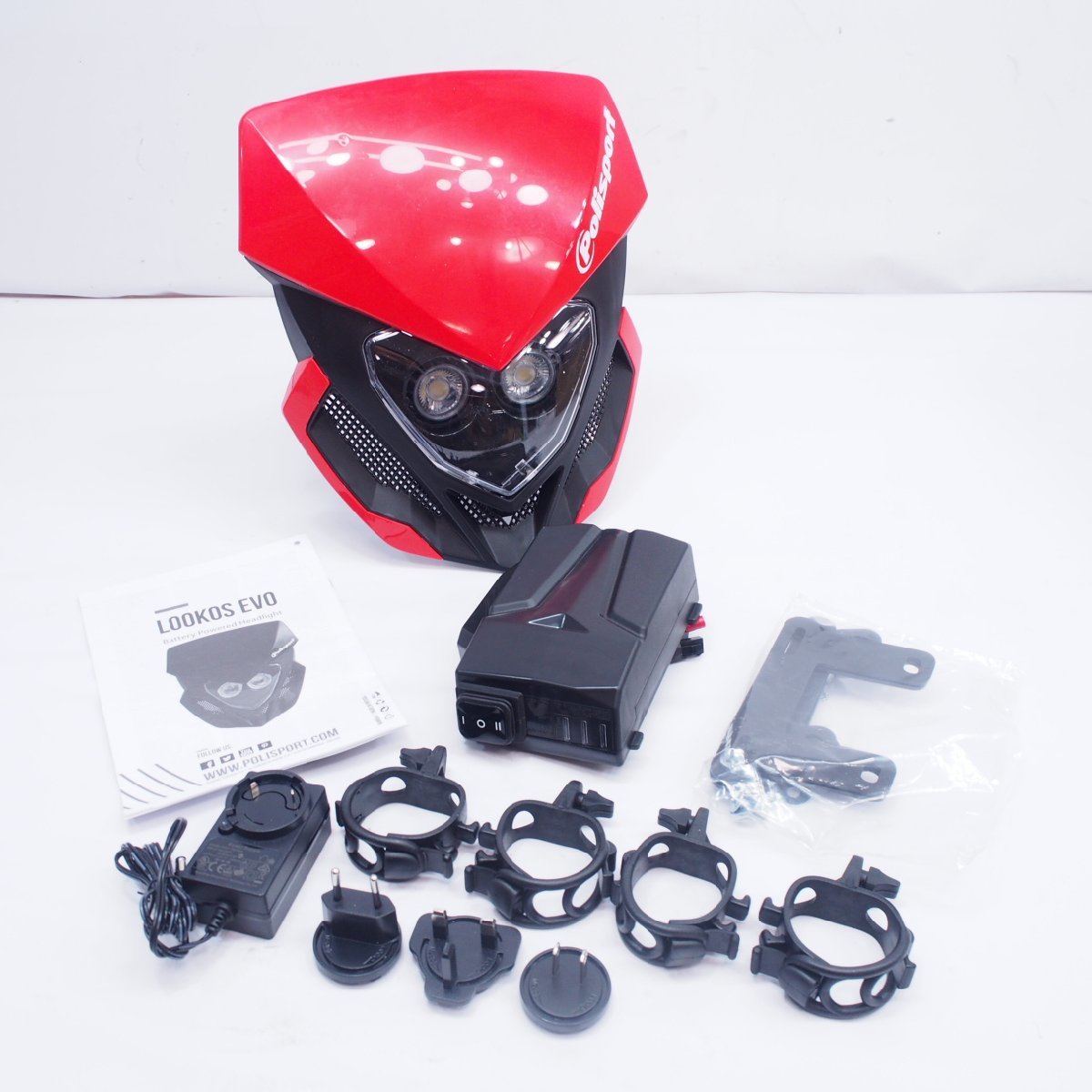 ポリスポーツLOOKOS EVOバッテリー付きヘッドライト ライトカウルCRF250R CRF450R CR YZ250F KX KX250 RM-Z 250拍卖
