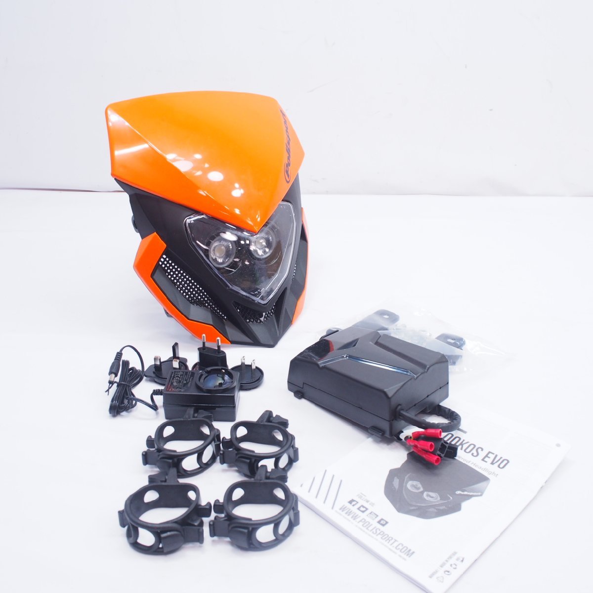 ポリスポーツLOOKOS EVOバッテリー付ヘッドライト ライトカウルCRF250R CRF450R CR YZ250F KX KX250 RM-Z250 KTM EXC SX拍卖