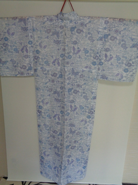 ポリエステル 夏の着物 絽 身長155cm前後 1度着 美品拍卖