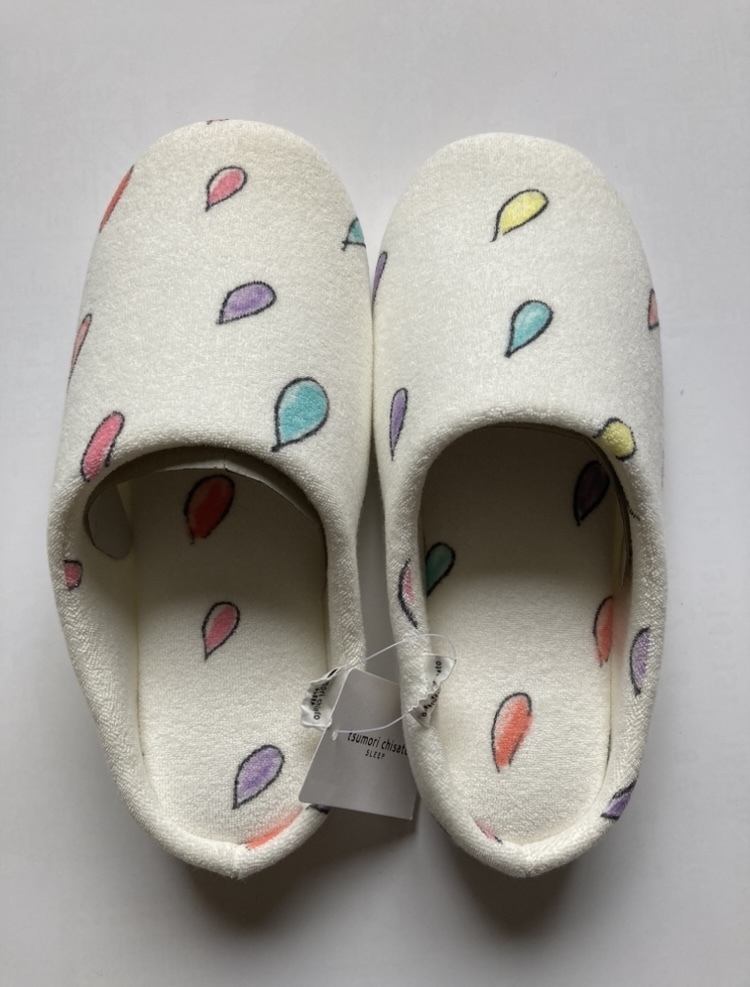 ツモリチサト スリッパ ルームシューズ プチしずく レインドロップ ワコール バブーシュ AA拍卖