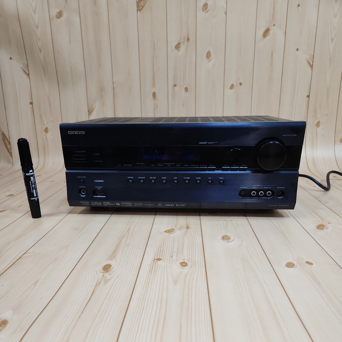 ONKYO AV CENTER TX-SA607 アンプ 黒 通電確認OK! 拍卖