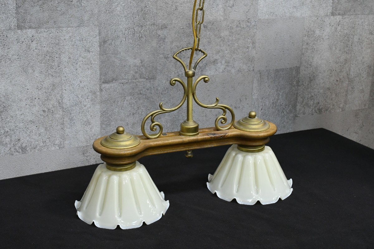 PB3FK83 ヤマギワ yamagiwa アンティーク調 ペンダントライト 2灯 直結式 100V インテリア照明 吊り下げ型 白熱灯 天井照明 クラシック拍卖