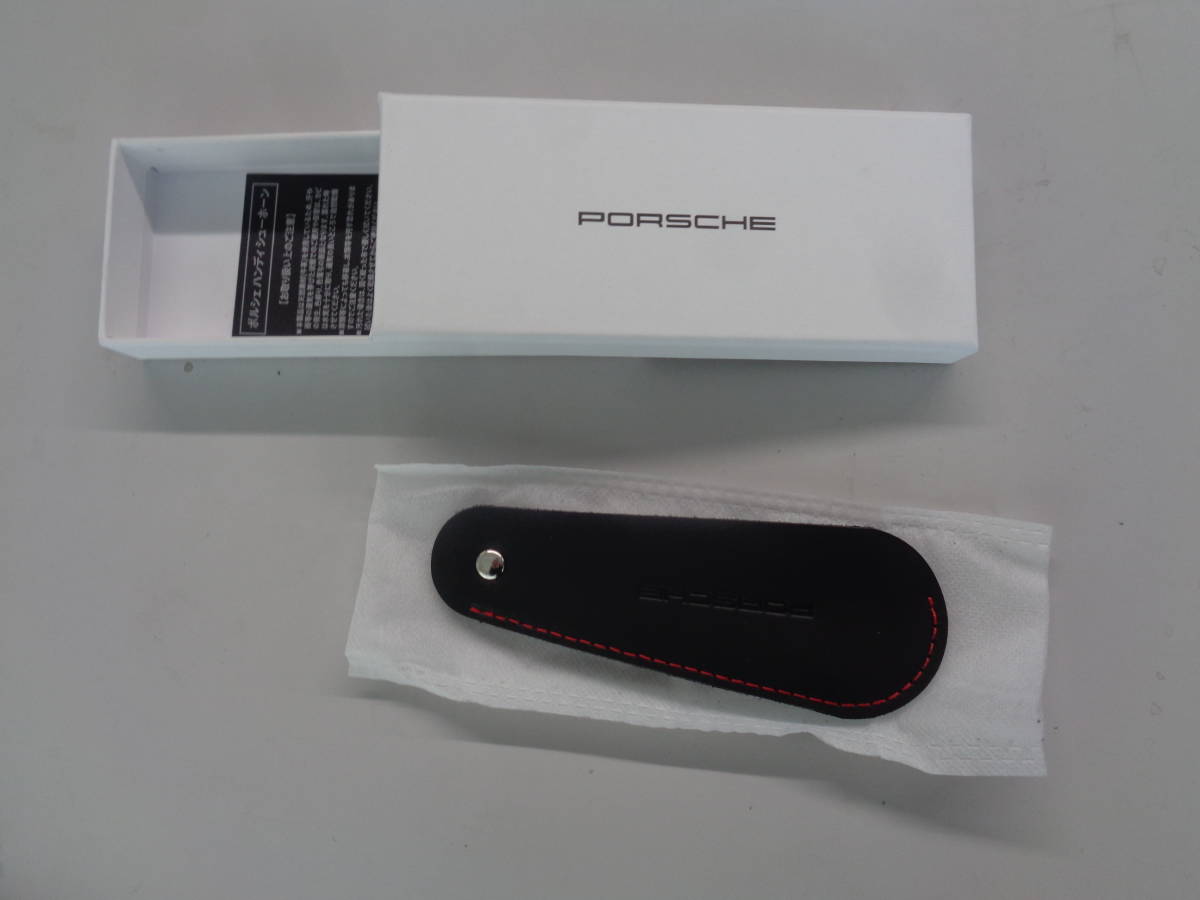 ポルシェ PORSCHE 牛革 ハンディ シューホーン タイカン レザー 靴べら ノベルティ taycan GTS 非売品 未使用拍卖