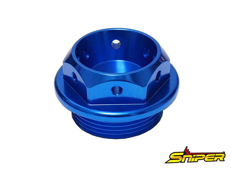 ヤマハ スズキ アルミ製 オイルフィラーキャップ 青 M20 x P1.5 汎用 SNIPER スナイパー SP0136BL拍卖