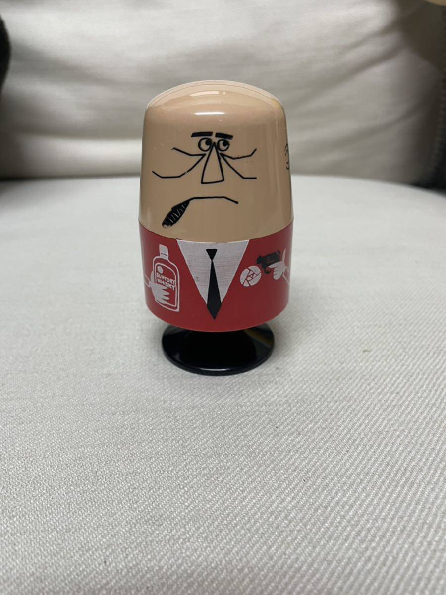 SUNTORY WHISKY Red トリスおじさん サントリー ノベルティ 爪楊枝入れ 可愛い オブジェ 非売品 昭和レトロ 当時物 現状売り切り拍卖