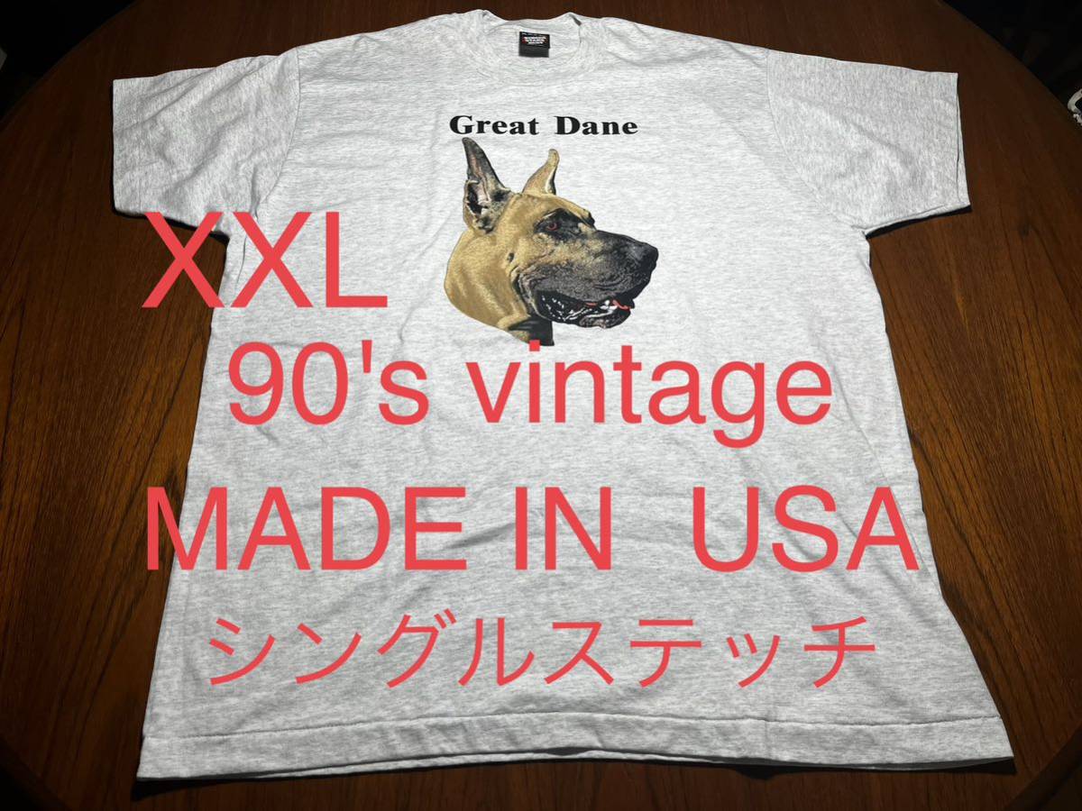 人気!犬Tシャツ ドッグ 90年代 ヴィンテージ シングルステッチ アメリカ製 vintage T shirts MADE IN USA拍卖