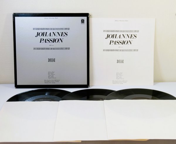 盤質上々*3枚LP入りBOX【J.S.BACH】J.S.バッハ*ヨハネ受難曲*アリーン・オージェ*ハイジ・リース拍卖
