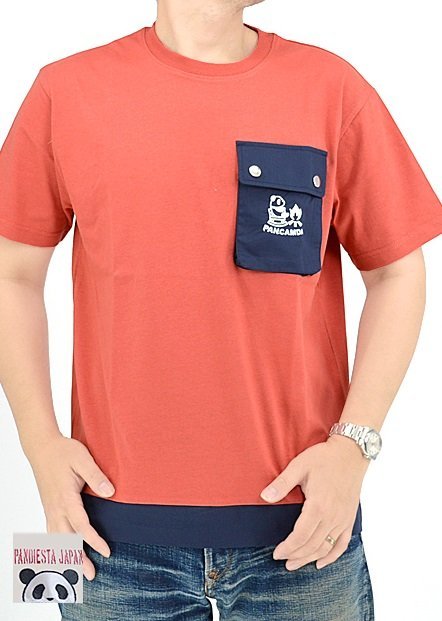PANCAMDA Hang Out Tシャツ◆PANDIESTA JAPAN レッドMサイズ 523358 パンディエスタジャパン パンダ アウトドア拍卖