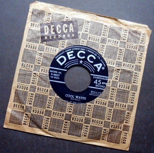 SONS OF THE PIONEERS Cool Water カナダ盤シングル再発 Decca 1950?拍卖