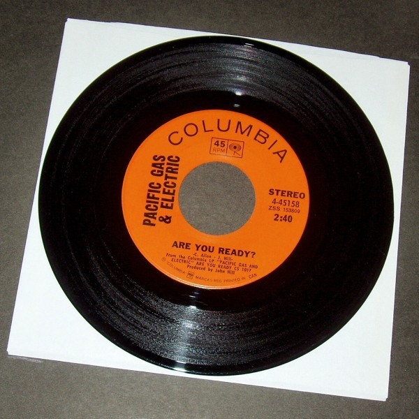 PACIFIC GAS & ELECTRIC Are You Ready? カナダ盤シングル 1970拍卖
