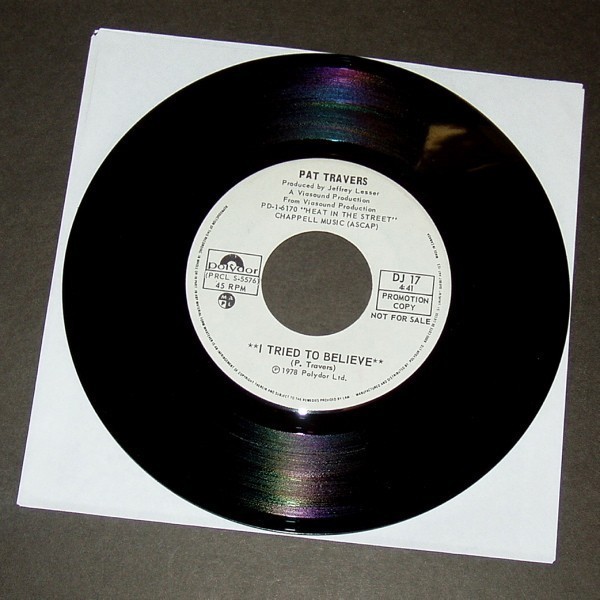 PAT TRAVERS I Tried to Believe カナダ盤シングルPR Polydor拍卖