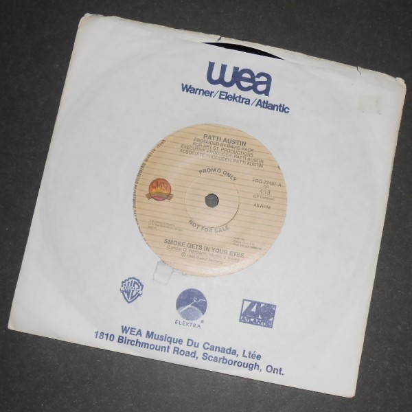 PATTI AUSTIN 煙が目にしみる カナダ盤シングルPR Quincy Jones拍卖