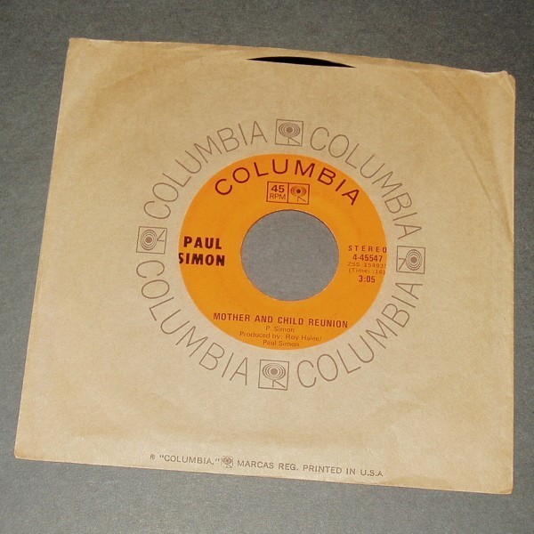 PAUL SIMON Mother and Child Reunion 母と子の絆 カナダ盤シングル拍卖