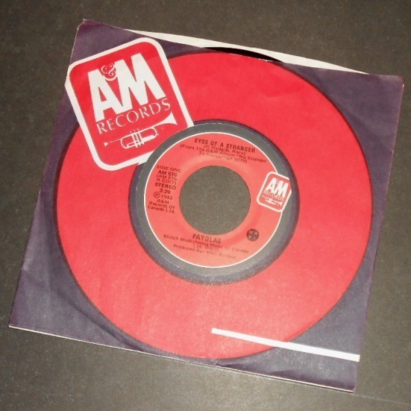 PAYOLAS Eyes of a Stranger カナダ盤シングル A&M Mick Ronson拍卖
