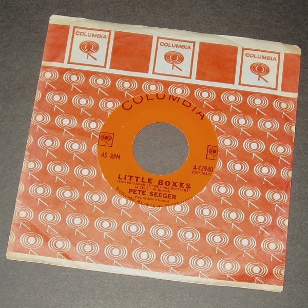 PETE SEEGER Little Boxes アメリカ盤シングル Columbia 1963拍卖
