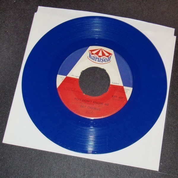 RAY CHARLES You Don't Know Me スウェーデン盤シングル blue vinyl拍卖