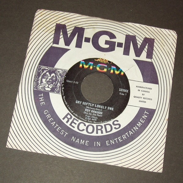 ROY ORBISON Cry Softly Lonely One カナダ盤シングル MGM拍卖