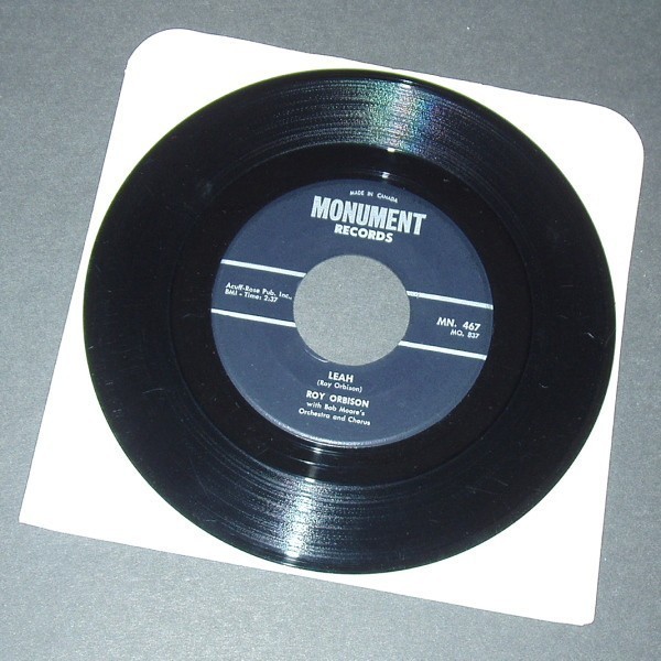 ROY ORBISON Leah / Workin' for the Man カナダ盤 Monument拍卖