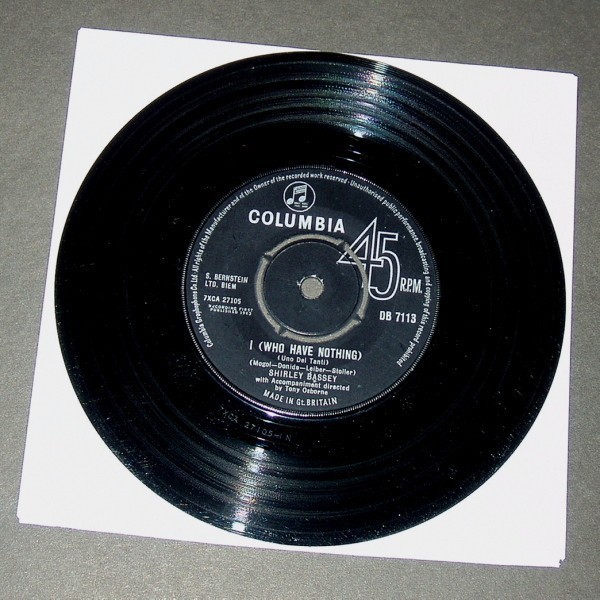 SHIRLEY BASSEY I (Who Have Nothing) UK盤シングル Columbia 1963拍卖