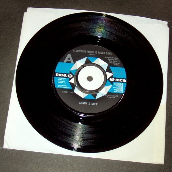 SONNY & CHER A Cowboy's Work Is Never Done UK盤シングルPR拍卖
