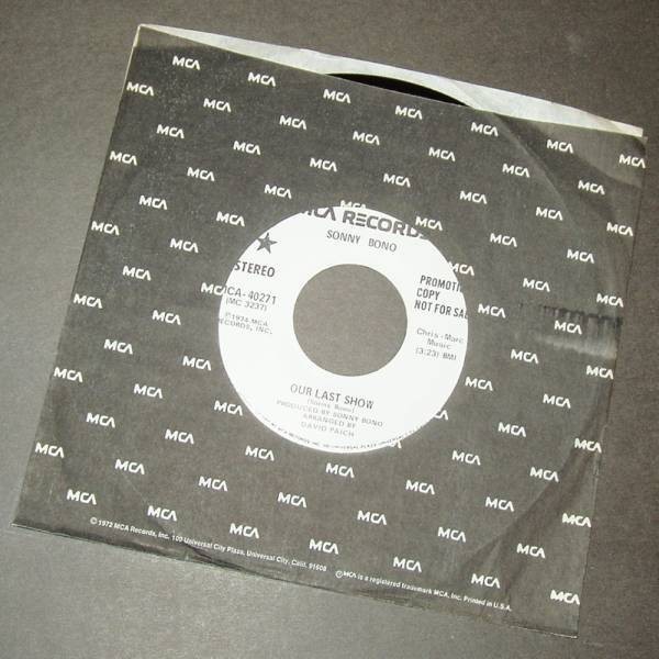 SONNY BONO Our Last Show ST/ST アメリカ盤シングルPR Toto拍卖