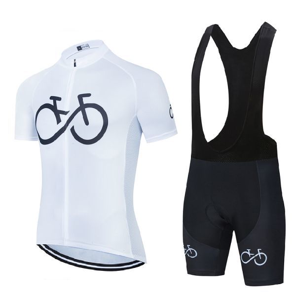 新品 サイクルジャージ 上下セット No109 Sサイズ ホワイト フルジップ ウェア 半袖 メンズ サイクリング MTB 自転車 ロードバイク拍卖