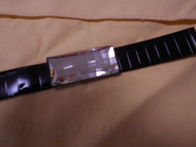 ★アンティーク ブレスレット カラー/黒 素材/多分アクリル系 サイズ/16㎝×2㎝×約1㎝ 手首周りのサイズ/直径約6㎝拍卖