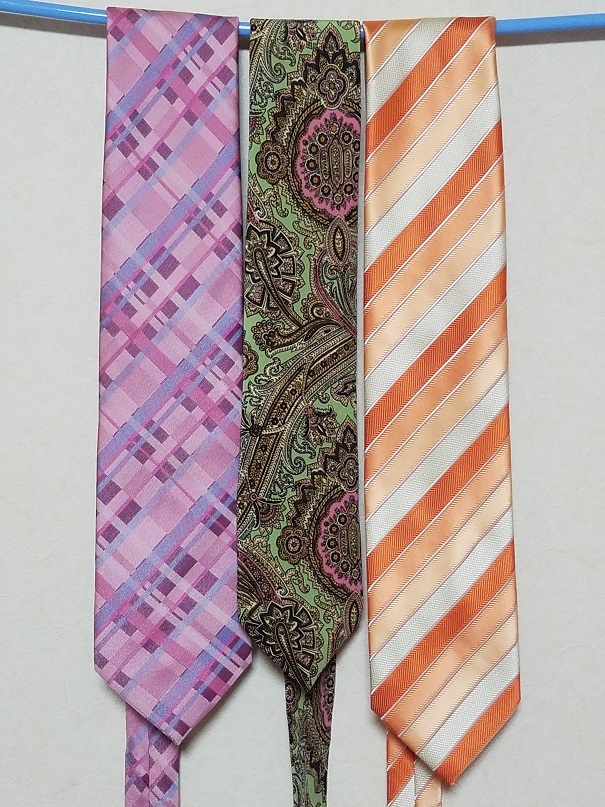 ネクタイ メンズ 英国製 Tie Rack タイラック ロンドンで購入 3本まとめて 中古 美品 オレンジ色なかなかですよ拍卖