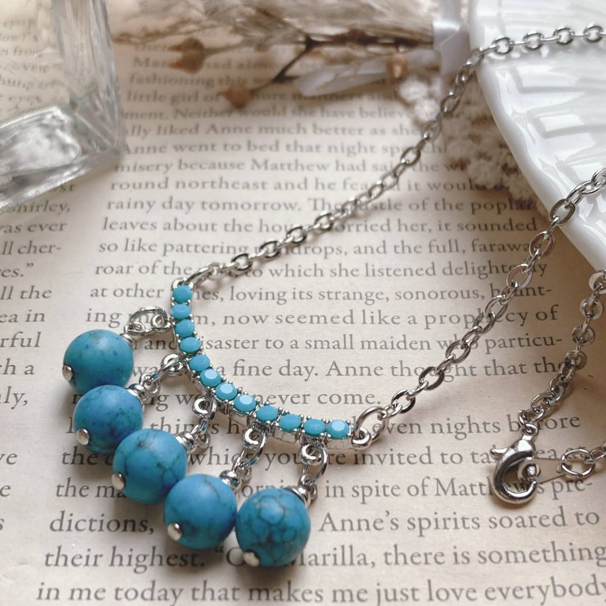 ヴィンテージネックレス ターコイズ シルバー 美品ゴールド☆vintage jewelry accessories A111拍卖