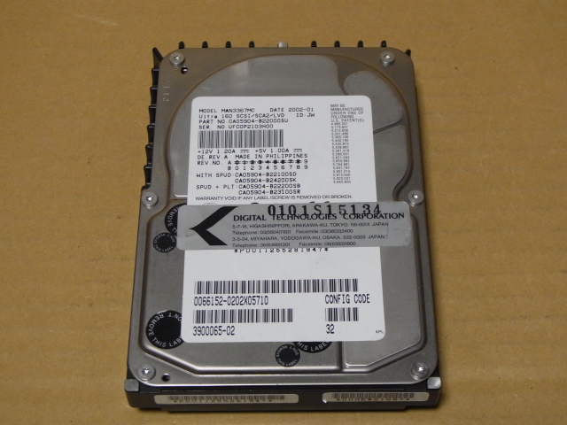 ■FUJITSU MAN3367MC U160/10K/36G/SCA HDD (SH414)拍卖