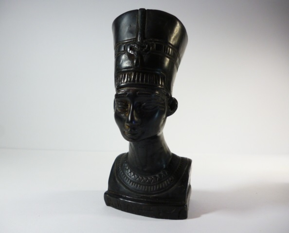 ¶ 古代エジプト ネフェルティティ 像 ¶ 置物 妃 ファラオ オブジェ エジプト ヒエログリフ 胸像拍卖