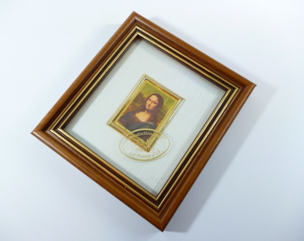 Й Gold Leaf 金箔 モナリザ 壁掛け 壁飾り 23kt Й ゴールドリーフ 額 絵 画拍卖