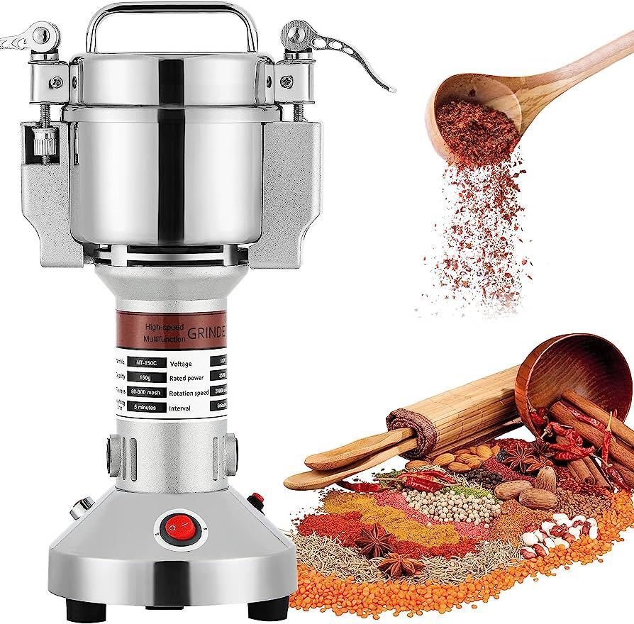 150g粉砕機 業務用 微粉砕機 穀物製粉機 製粉器 高速 穀物粉砕機 プロ 家庭用 妻と母親に最高のプレゼント 100V拍卖