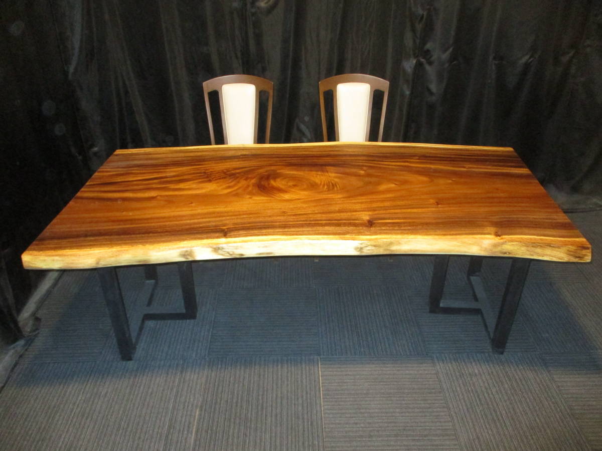 #908■ モンキーポッド 一枚板 無垢 テーブル 板 ローテーブル ダイニングテーブル 座卓 天板 無垢一枚板 デスク拍卖