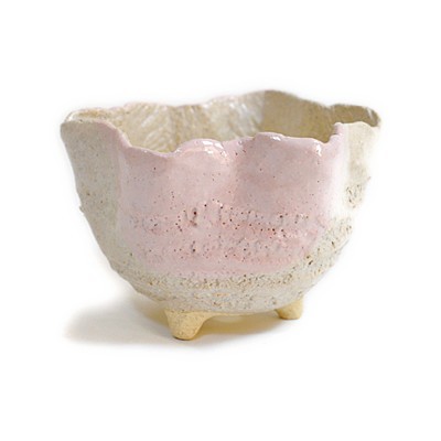 盆栽鉢 4号 サクラ型 しがらき鉢 ピンク 4号 幅11.5cm×高さ7.5cm サクラ型 しがらき鉢拍卖