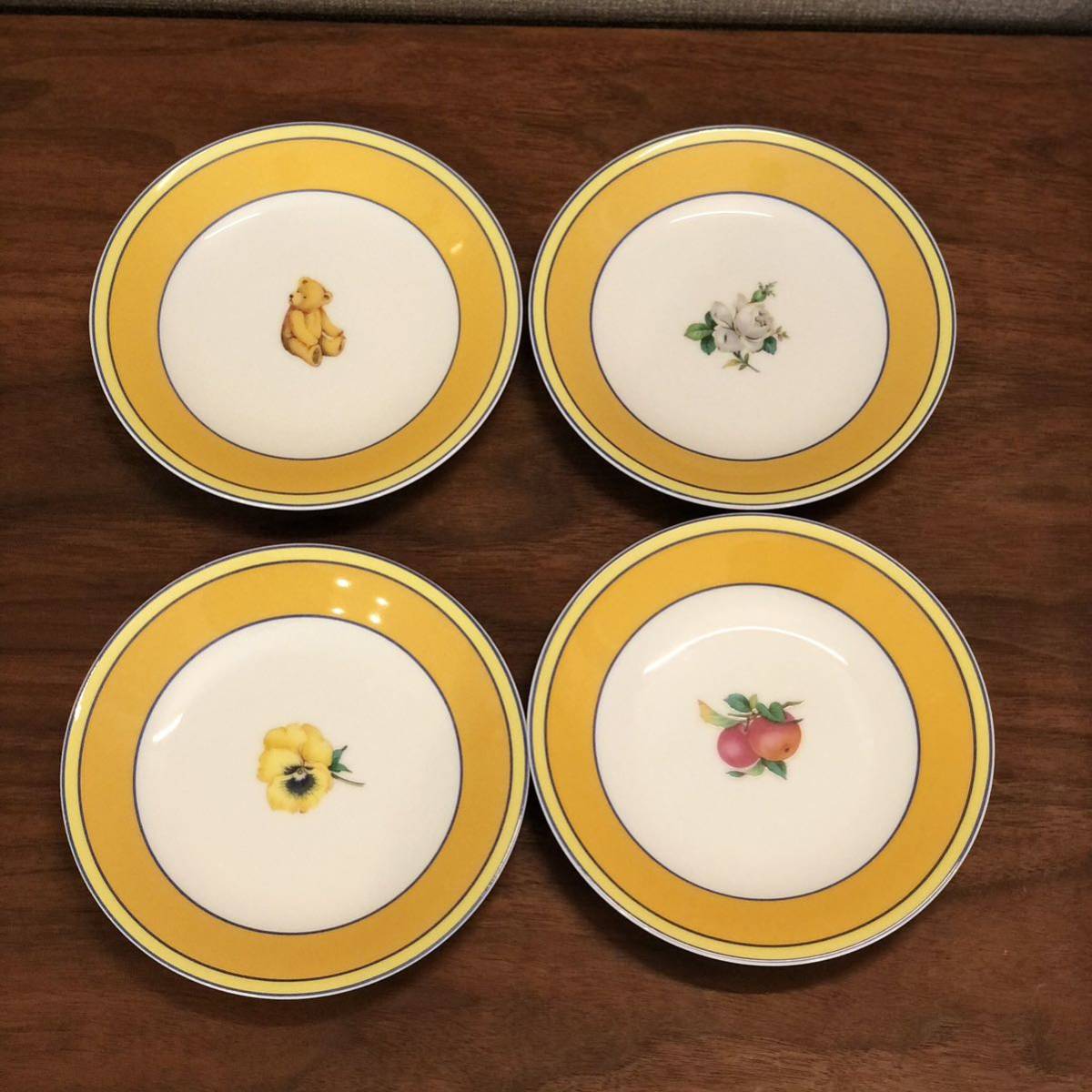 ナルミ NARUMI ケーキ皿 4枚セット 小皿 花柄 デザートプレート拍卖
