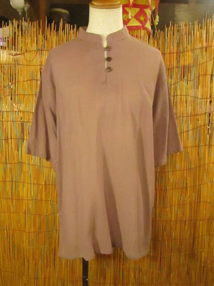 ③新品*男女兼用*薄手*コットン素材*三つボタン*ハーフスリーブ*プルオーバー*2XL拍卖