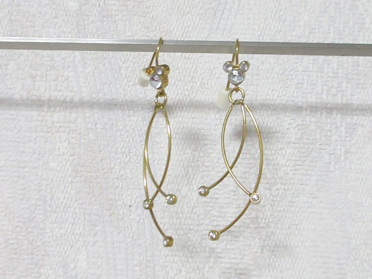 Disney ディズニー ミッキーマウス ピアス 金色 irmri yg4009拍卖