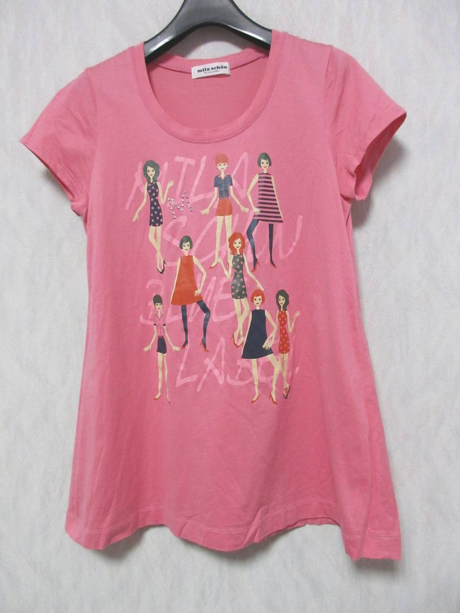 ミラショーン mila schon チュニック カットソー 半袖 ピンク 42 yg4058拍卖