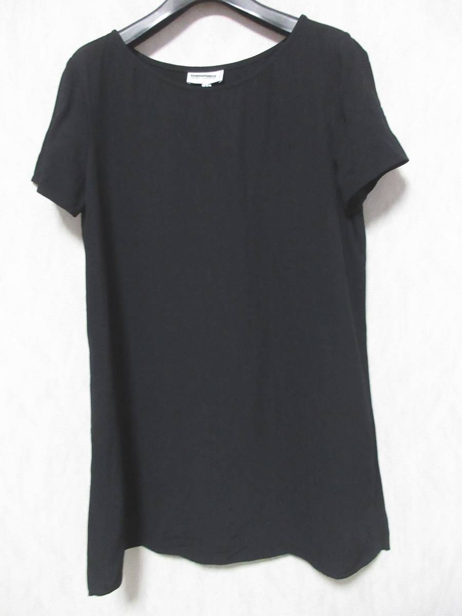 イタリア製 ミンミーナ mimmina 半袖 チュニック カットソー 黒 ブラック 42 yg4132拍卖