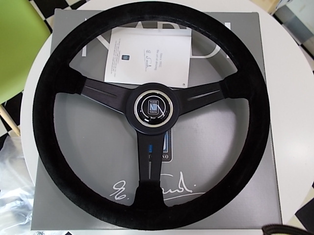 NARDI ナルディ Classic レザー N135 スエードレザー&ブラックスポーク 360mm 送料無料拍卖