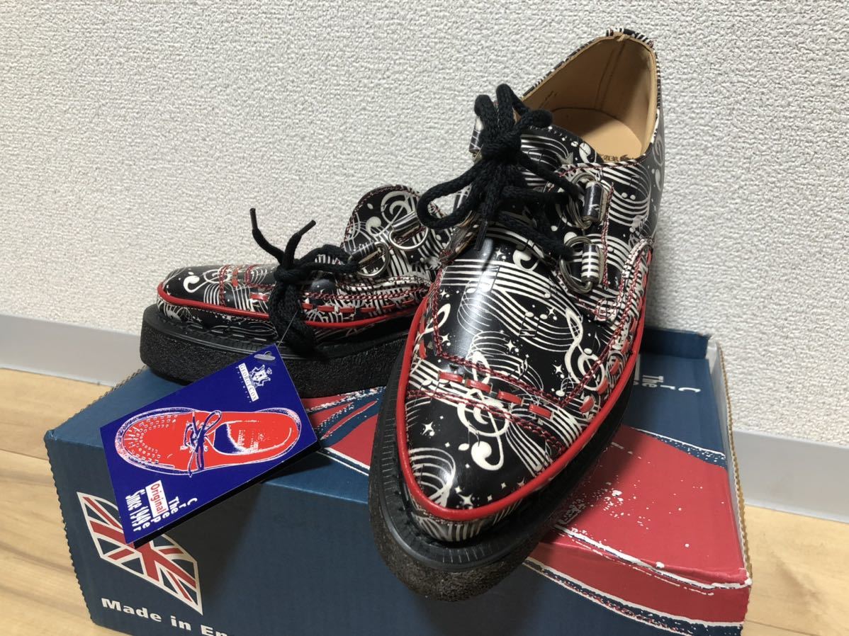 新品 GEORGE COX総柄 ジョージコックス ラバーソール 別注 ロカビリー ストレイキャッツ ピストルズ セディショナリーズ ヴィヴィアン 666拍卖