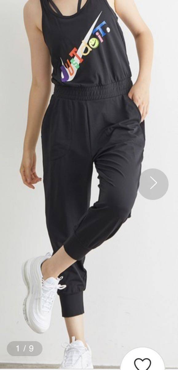 ナイキ:【レディース】GEL ヨガ 7/8 ジャンプスーツ【NIKE スポーツ フィットネス ジャンプスーツ】DA1487 010 オールインワン ジム拍卖