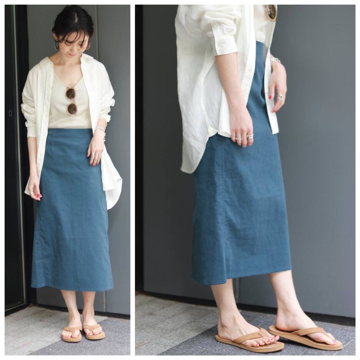 新品 SLOBE IENA × A BLENDS 別注 ライト コーデュロイ スカート 定価13200円 38 エーブレンズ拍卖
